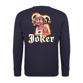 Carte Joker Orange - Sweat-shirt Unisexe - marine - Dos - Michal (187cm)