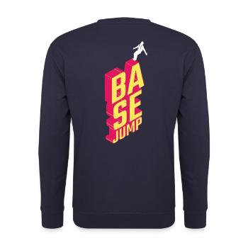 Basejumping - Extremsprung - Unisex Pullover - Navy - Hinten - Michal (187cm)