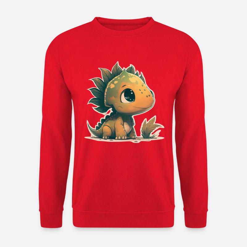 Klein, aber spunky Baby Dino - Unisex Pullover - Rot