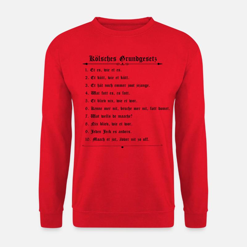 Kölsches Grundgesetz - Unisex Pullover - Rot