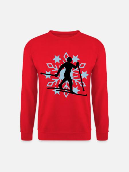 Langläufer Schneeflocke - Unisex Pullover - Rot