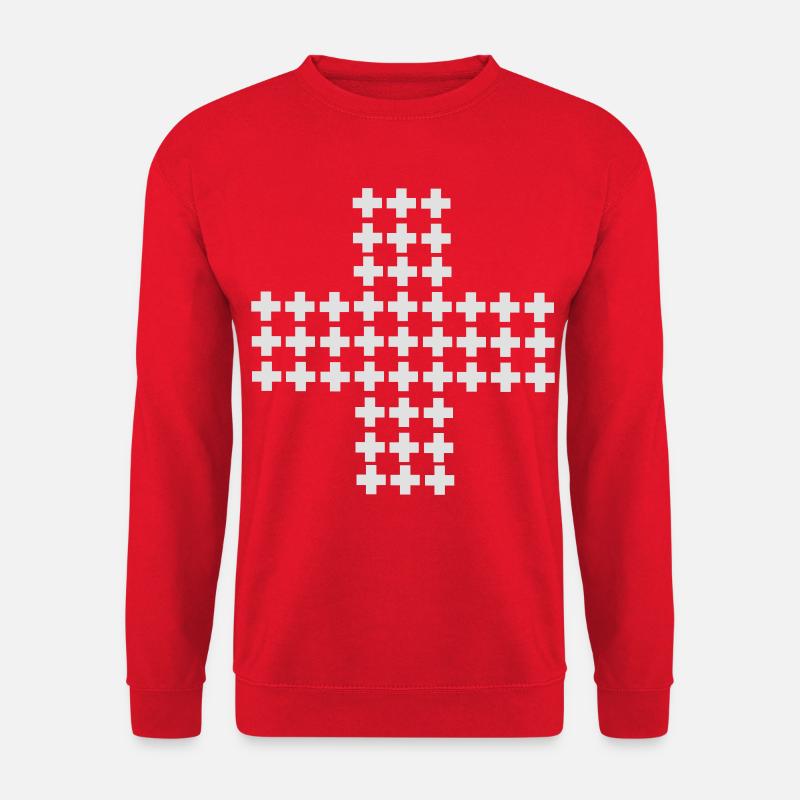 Viele Schweizerkreuze - Unisex Pullover - Rot
