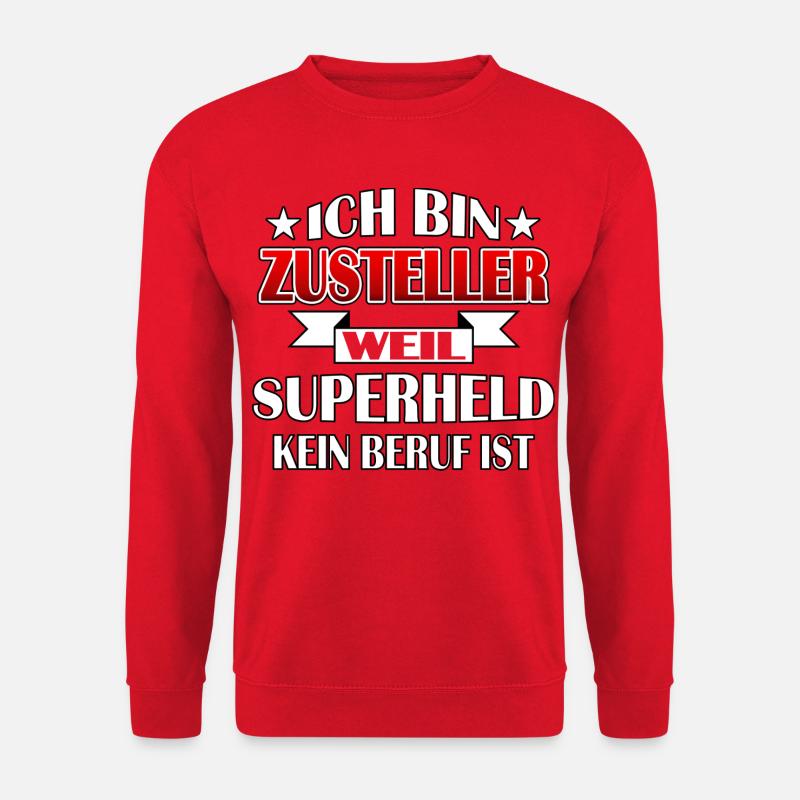 Zusteller - Superheld - Unisex Pullover - Rot