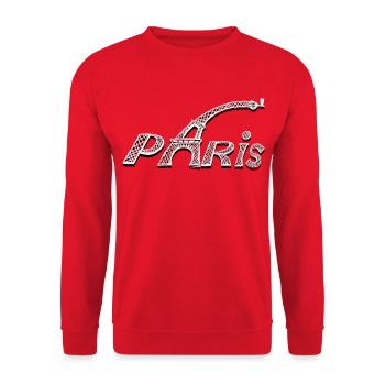 PARIS - Unisex Sweatshirt - red - Front - Alina (178cm) & Michal (187cm)