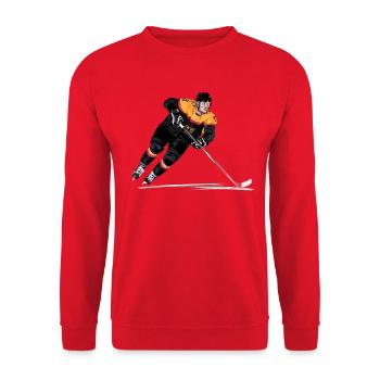 Hockey - Unisex Sweatshirt - red - Front - Alina (178cm) & Michal (187cm)