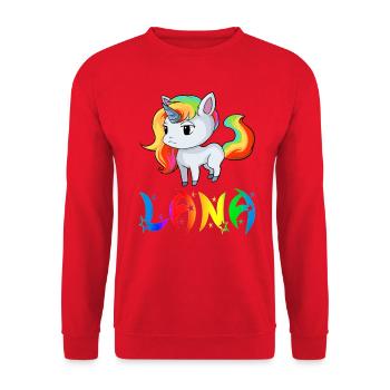 Lana Einhorn - Sweat-shirt Unisexe - rouge - Devant - Alina (178cm) & Michal (187cm)