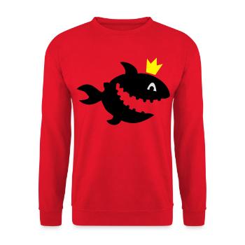 shark - Unisex Sweatshirt - red - Front - Alina (178cm) & Michal (187cm)