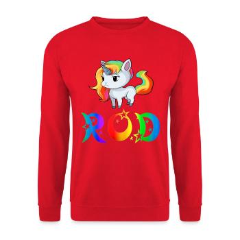 Unicorn Rod - Unisex Sweatshirt - red - Front - Alina (178cm) & Michal (187cm)
