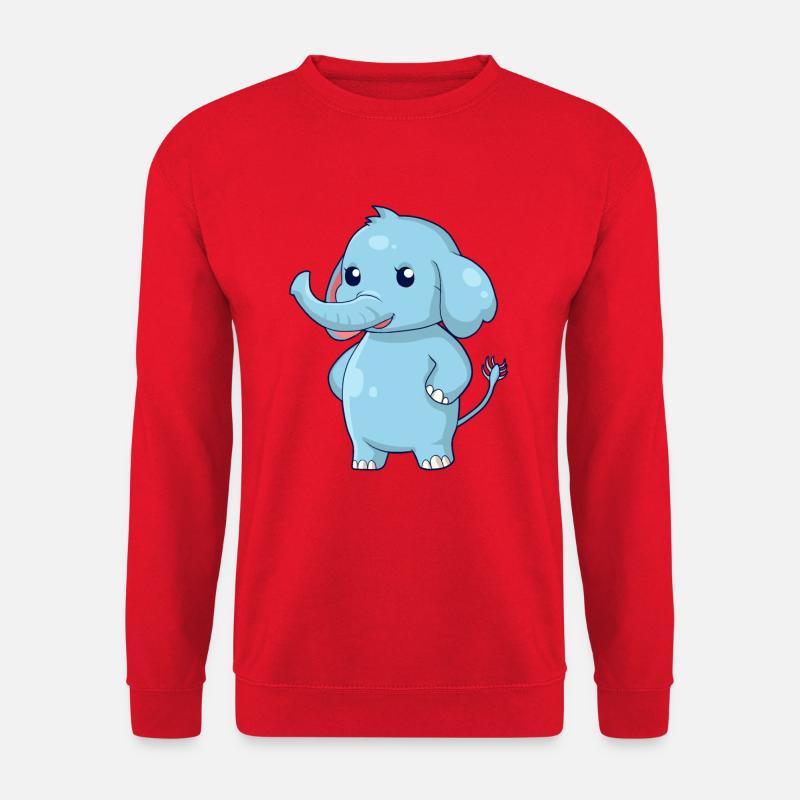 Stehender Elefant - Unisex Pullover - Rot