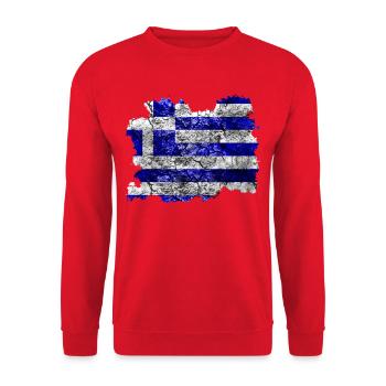 Greece vintage flag - Unisex Sweatshirt - red - Front - Alina (178cm) & Michal (187cm)