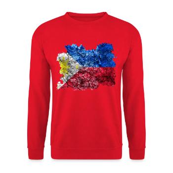 Philippinen Vintage Flagge - Unisex Pullover - Rot - Vorne - Alina (178cm) & Michal (187cm)