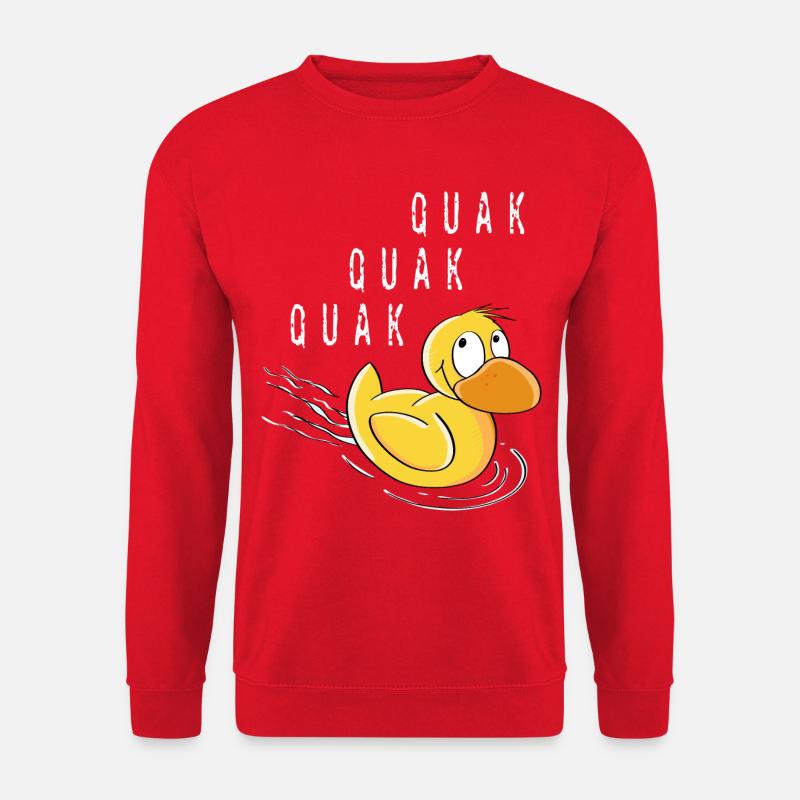 Quack Quack Duckling - Duck comic - Unisex Sweatshirt - red