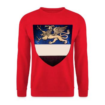 Rostock coat of arms variant - Unisex Sweatshirt - red - Front - Alina (178cm) & Michal (187cm)