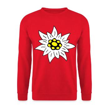 edelweiss - Unisex Sweatshirt - red - Front - Alina (178cm) & Michal (187cm)