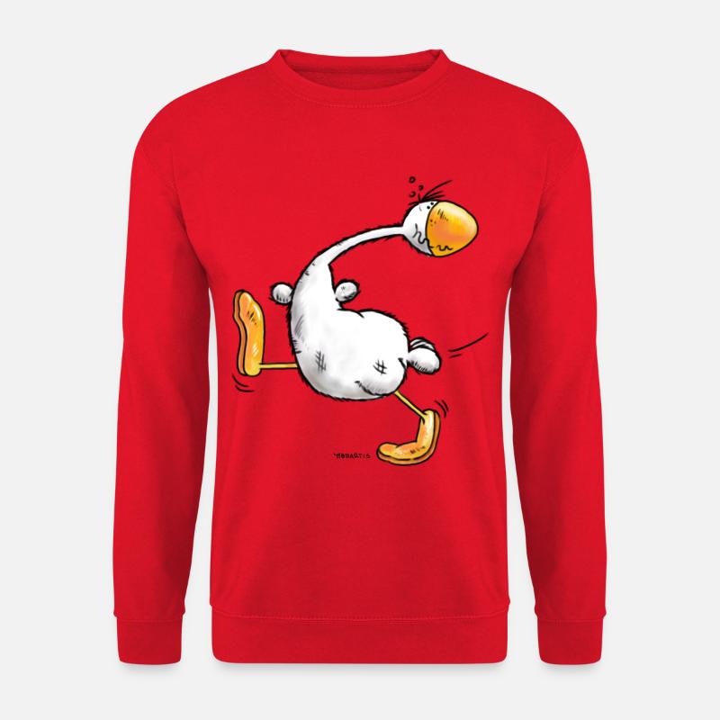 Laufente Erna - Ente - Unisex Pullover - Rot