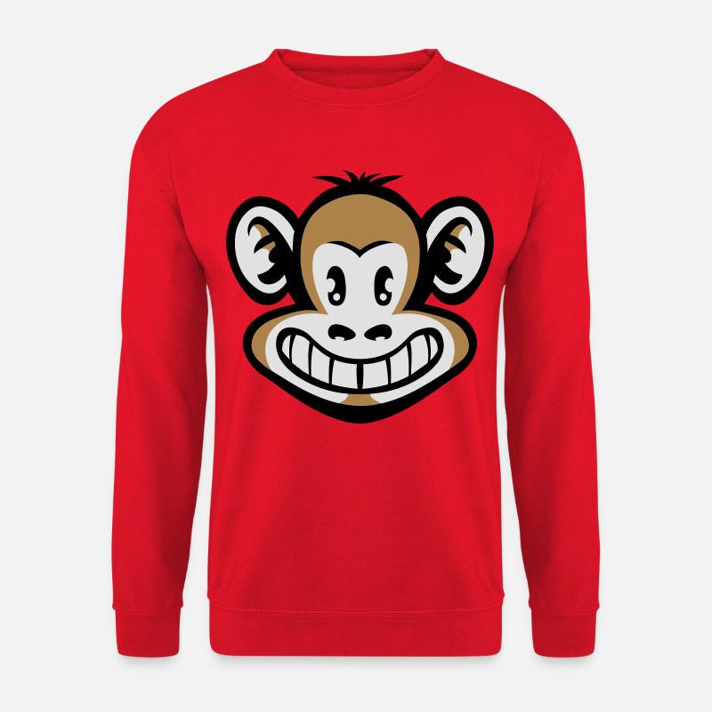 Cartoon Affe flex - Unisex Pullover - Rot