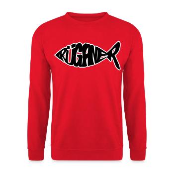 Rüganer Fisch - Unisex Pullover - Rot - Vorne - Alina (178cm) & Michal (187cm)