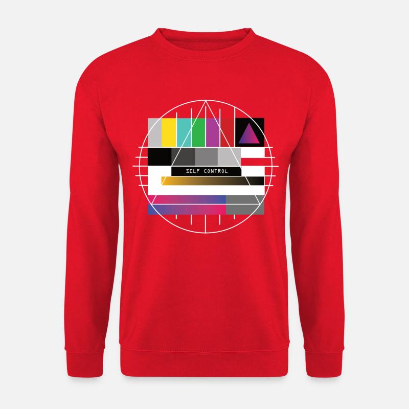 New Retro Testbild - Self Control - Unisex Pullover - Rot