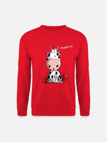 Wieder Montag Kuh I Kühe I Montags Shirt Geschenk - Unisex Pullover - Rot