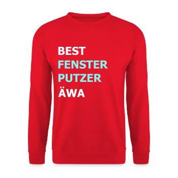 Bester Fensterputzer Reiniger Hausmann Geschenk - Unisex Pullover - Rot - Vorne - Alina (178cm) & Michal (187cm)