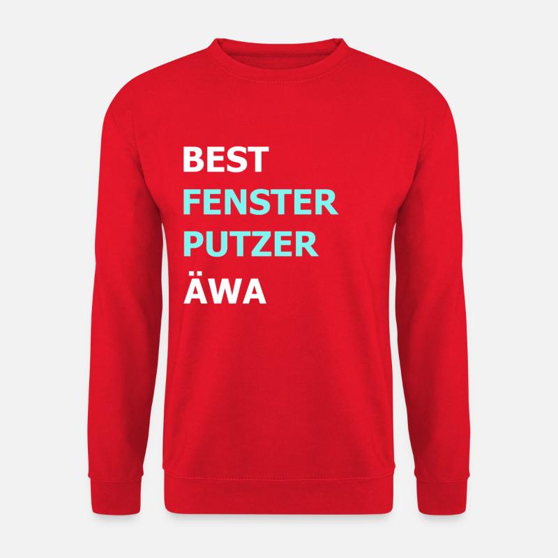 Bester Fensterputzer Reiniger Hausmann Geschenk - Unisex Pullover - Rot