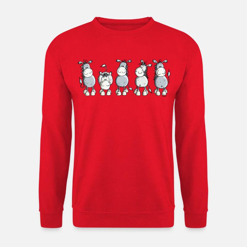 Funny Esel - Hausesel - Unisex Pullover - Rot