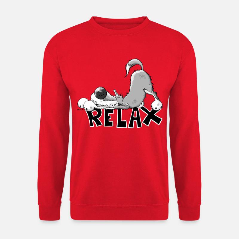 Relax Wolf - Unisex Pullover - Rot