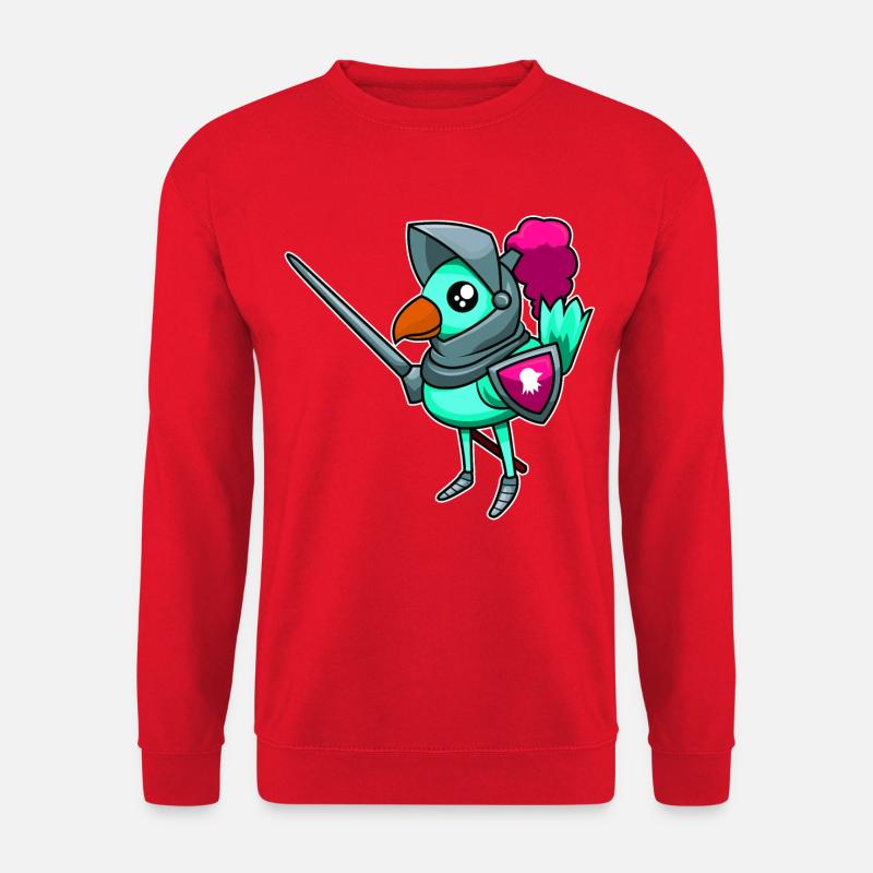 Ritterlicher Vogel - Unisex Pullover - Rot