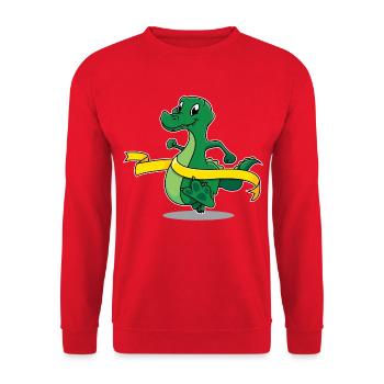 Marathon Crocodile - Sweat-shirt Unisexe - rouge - Devant - Alina (178cm) & Michal (187cm)