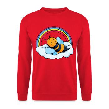 Sleeping bee on cloud - Unisex Sweatshirt - red - Front - Alina (178cm) & Michal (187cm)