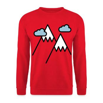 Der Berg ruft - Unisex Pullover - Rot - Vorne - Alina (178cm) & Michal (187cm)