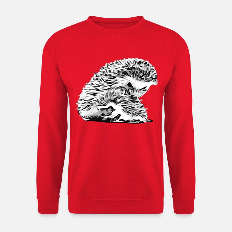 Igel Mama mit Igel Baby - Unisex Pullover - Rot