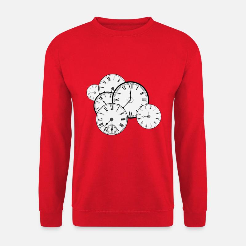 Wanduhr Retro - Unisex Pullover - Rot