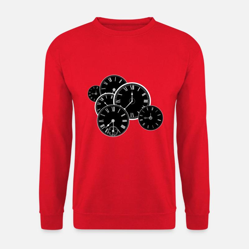 Antike Uhr - Unisex Pullover - Rot