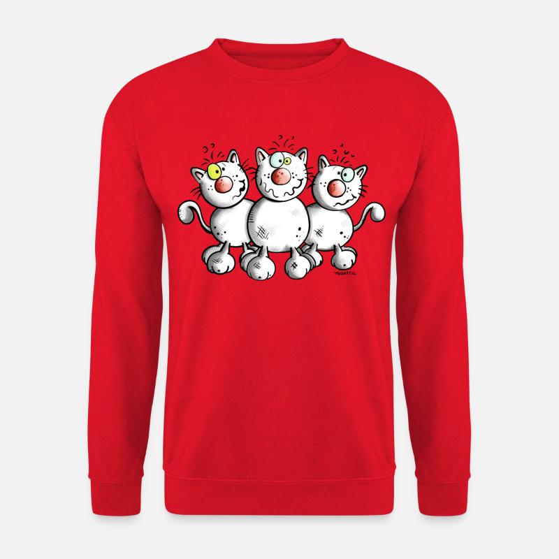 Lustige Katzen Bande - Unisex Pullover - Rot