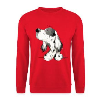 Cadeau de bande dessinée Setter I Dogs - Sweat-shirt Unisexe - rouge - Devant - Alina (178cm) & Michal (187cm)