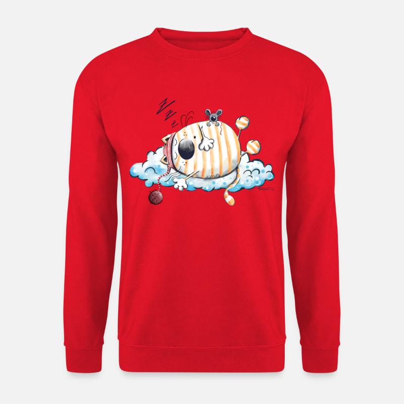 Sleeping Cat - Unisex Sweatshirt - red