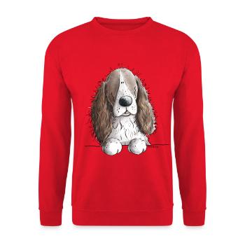 Anglais Springer Spaniel I BD chien cadeau - Sweat-shirt Unisexe - rouge - Devant - Alina (178cm) & Michal (187cm)
