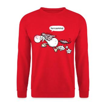 Die Rennsemmel - Unisex Pullover - Rot - Vorne - Alina (178cm) & Michal (187cm)