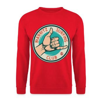Biarritz Surfing Club - Unisex Sweatshirt - red - Front - Alina (178cm) & Michal (187cm)