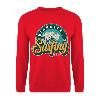 Biarritz Surfing Club - Unisex Sweatshirt - red - Front - Alina (178cm) & Michal (187cm)