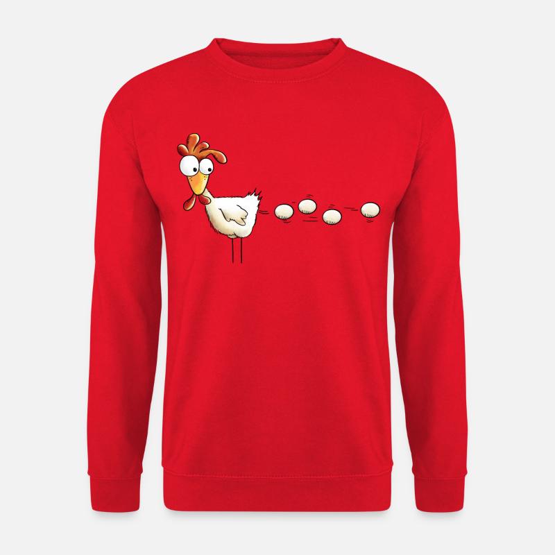 Achtung Hühner Geschoss - Huhn - Hahn - Gockel - Unisex Pullover - Rot