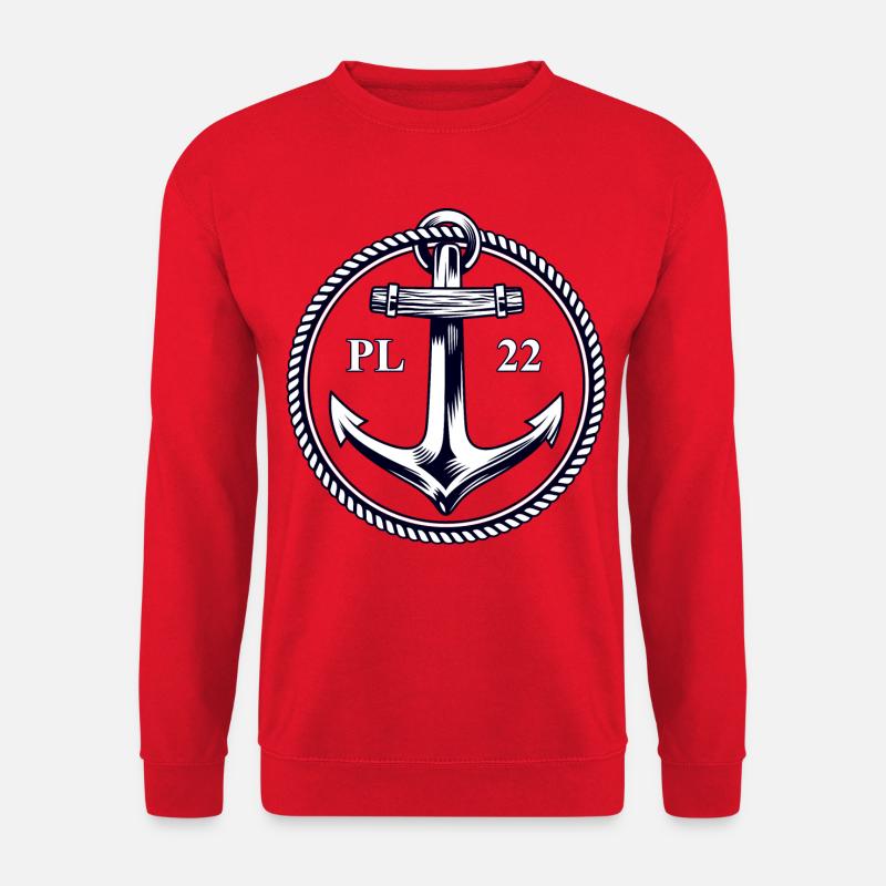 PL22 Marine Anchor - Unisex Sweatshirt - red