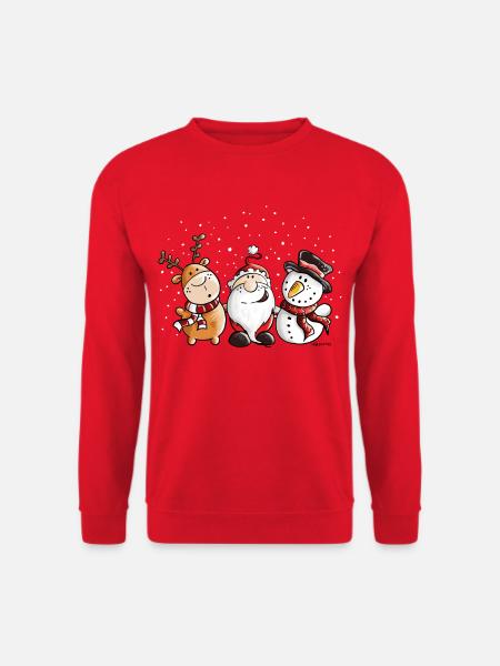 Weihnachtsmann unter Freunden - Weihnachten - Xmas - Unisex Pullover - Rot
