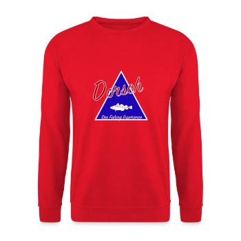 Cod Sea Fishing Experience Hoodie I Fishing Sea - Unisex Sweatshirt - red - Front - Alina (178cm) & Michal (187cm)