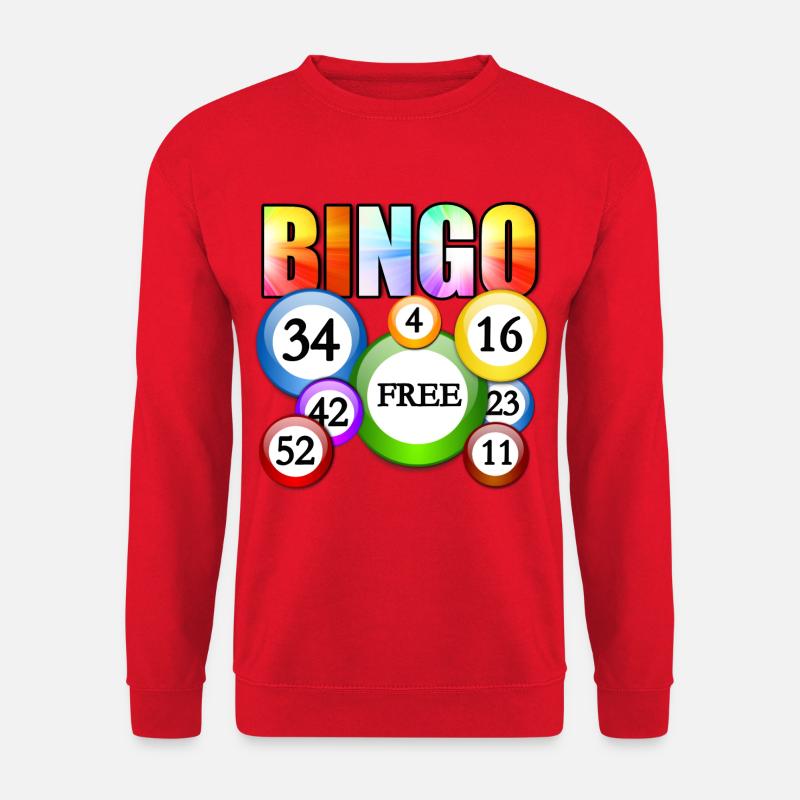 Conception vibrante de boule gratuite de bingo - Sweat-shirt Unisexe - rouge