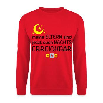 lustige Babysprüche - Unisex Pullover - Rot - Vorne - Alina (178cm) & Michal (187cm)
