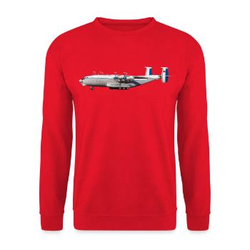 An-22 antei - Unisex Sweatshirt - red - Front - Alina (178cm) & Michal (187cm)