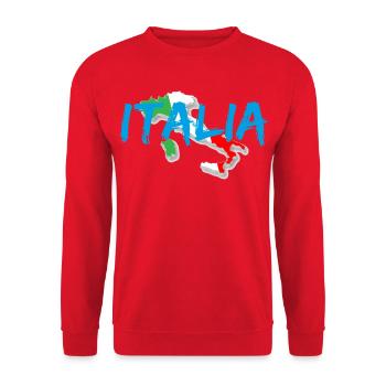 Italy blue tricolor boot - Unisex Sweatshirt - red - Front - Alina (178cm) & Michal (187cm)