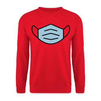 Grand vecteur d'un masque - Sweat-shirt Unisexe - rouge - Devant - Alina (178cm) & Michal (187cm)